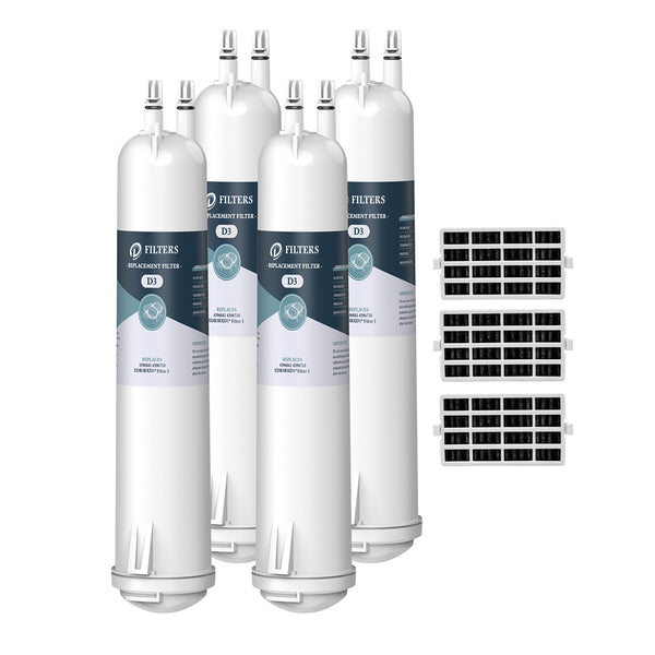 EDR3RXD1 4396841 9083 Refrigerator Water Filter with Air Filter by DFilters 4pk