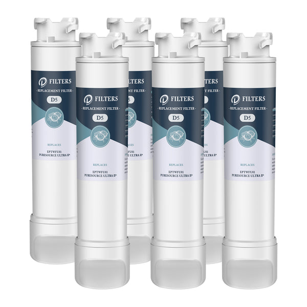 6pk EPTWFU01, EWF02, PureSource Ultra II Refrigerator Water Filter By D Filters