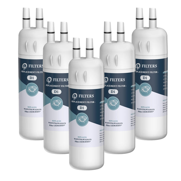 EDR1RXD1, Filter 1 Replacement W10295370A, P4RFWB, P4RFKB2 Water Filter, Made by Dfilters 5Packs