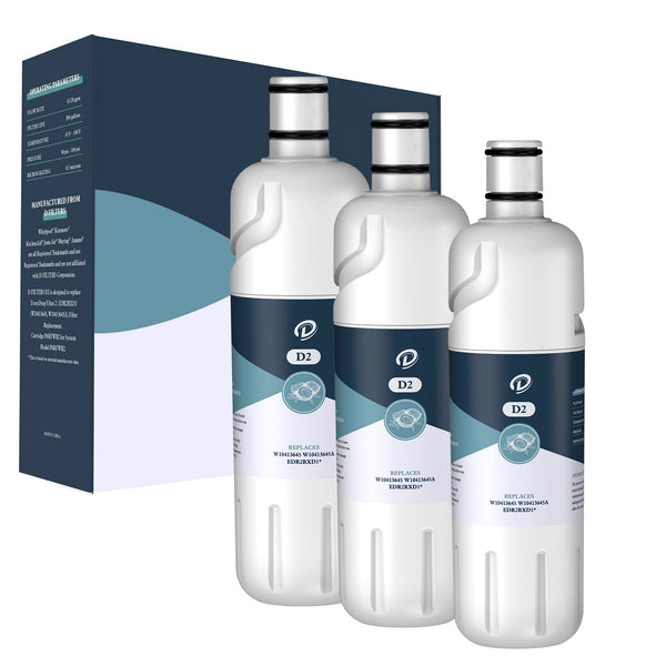 NEW 3pk Drop Filter 2 Refrigerator Water Filter by DFilters